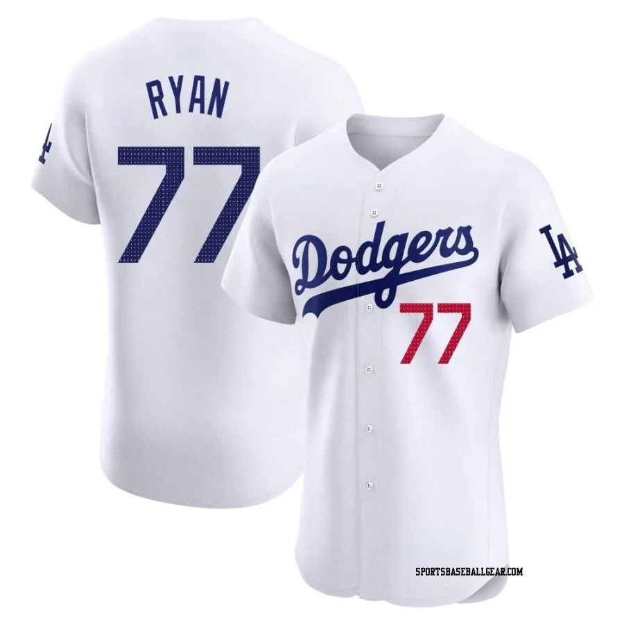 River Ryan Men's Los Angeles Dodgers White Elite Home Jersey