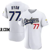 River Ryan Men's Los Angeles Dodgers White/Gold Authentic 2021 Gold Program Player Jersey