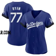 River Ryan Women's Los Angeles Dodgers Royal Authentic 2021 City Connect Jersey