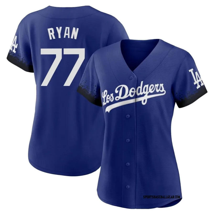 River Ryan Women's Los Angeles Dodgers Royal Authentic 2021 City Connect Jersey