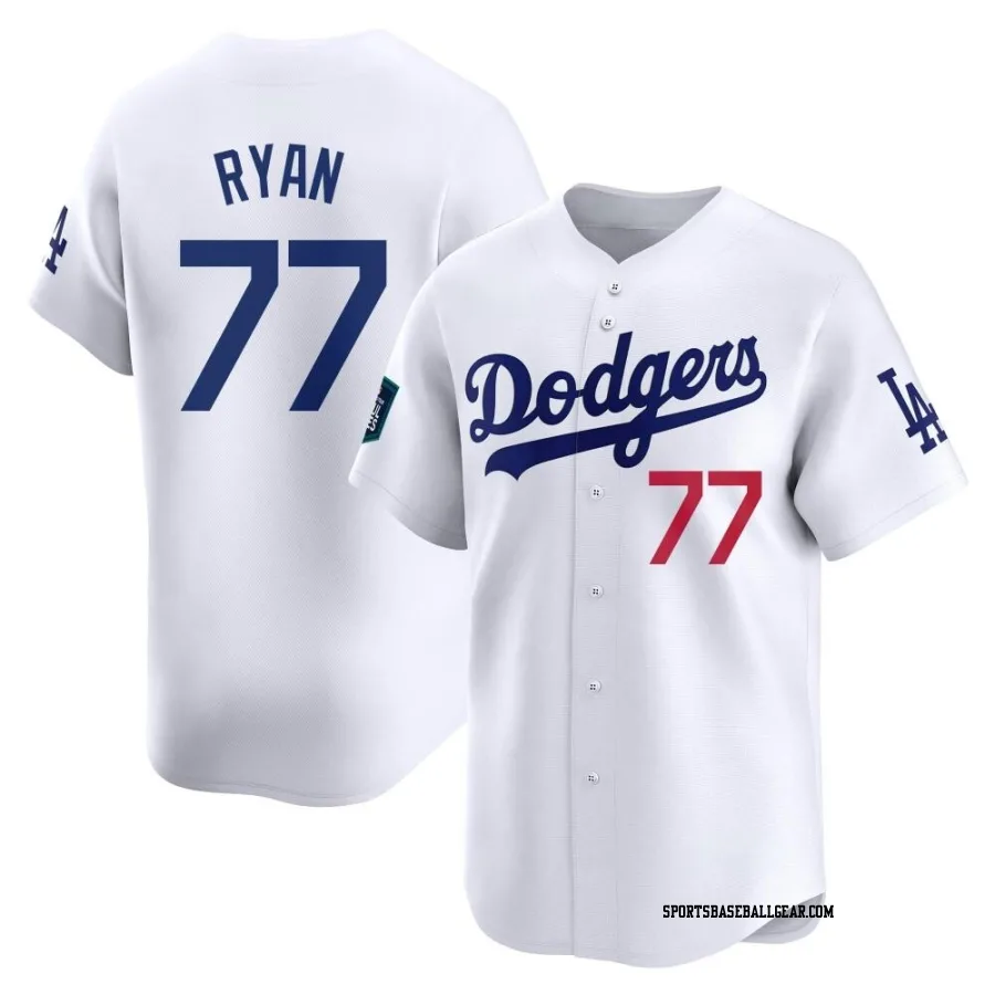 River Ryan Youth Los Angeles Dodgers White Limited 2024 World Tour Seoul Series Home Jersey