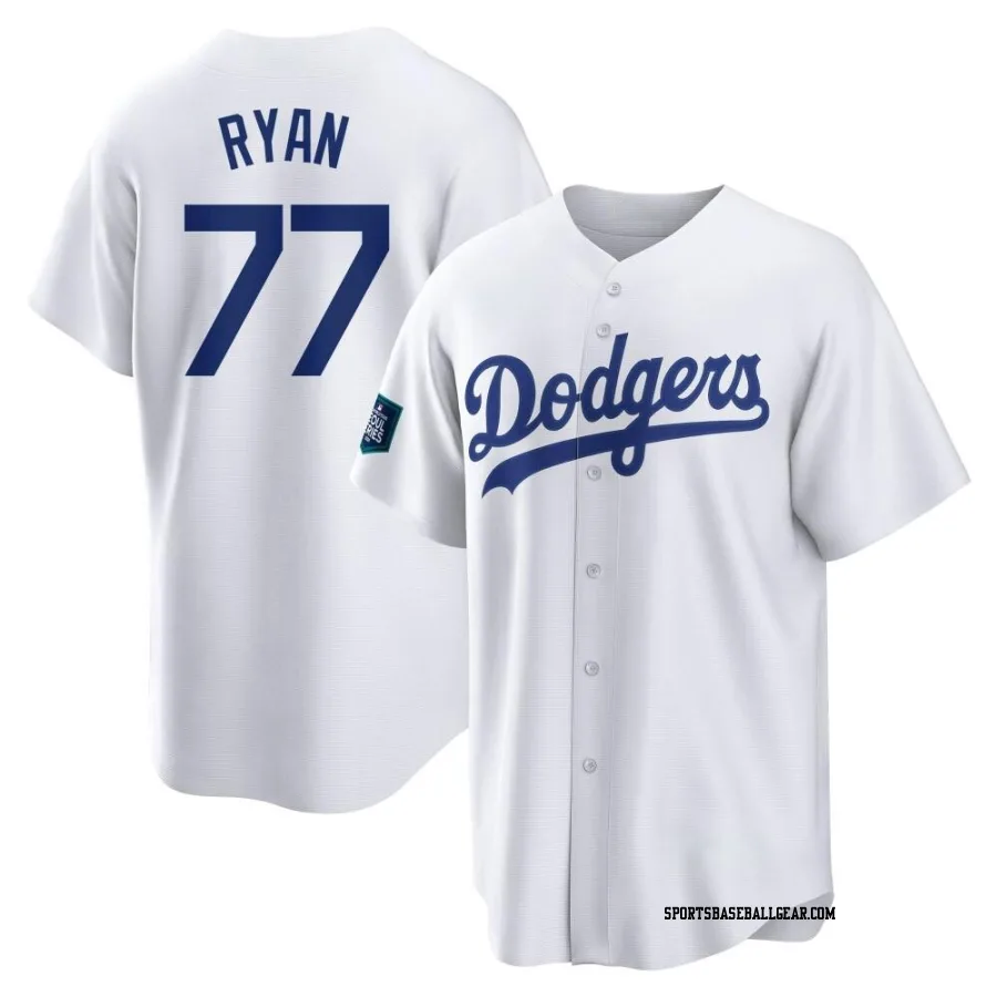 River Ryan Youth Los Angeles Dodgers White Replica 2024 World Tour Seoul Series Home Jersey