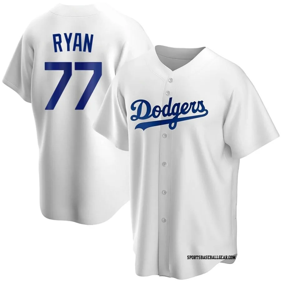 River Ryan Youth Los Angeles Dodgers White Replica Home Jersey