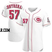 Roansy Contreras Men's Cincinnati Reds White Authentic Home Jersey