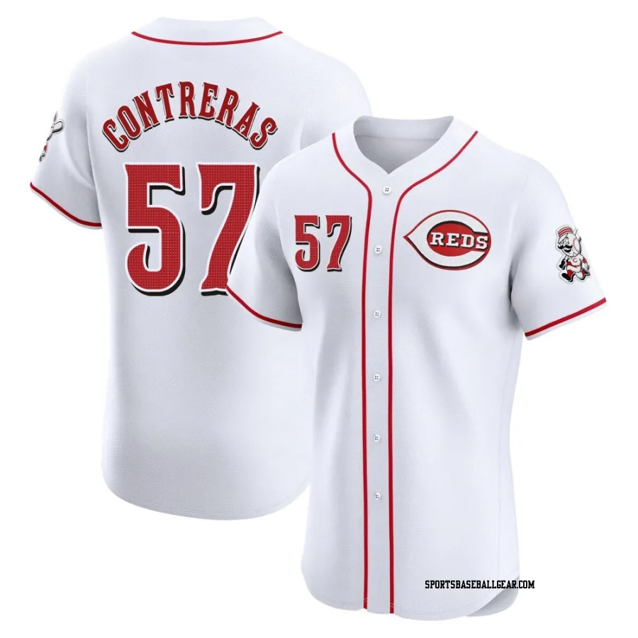 Roansy Contreras Men's Cincinnati Reds White Elite Home Jersey