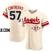 Roansy Contreras Men's Los Angeles Angels Cream Authentic 2022 City Connect Jersey