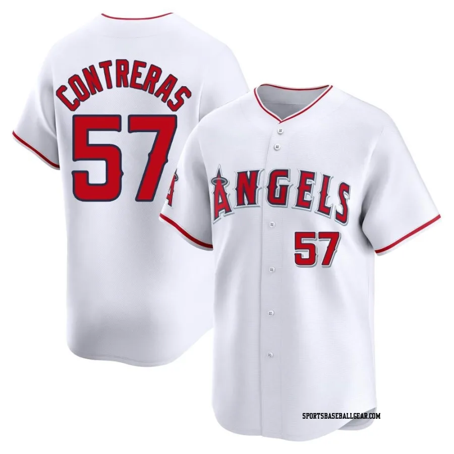 Roansy Contreras Men's Los Angeles Angels White Limited Home Jersey