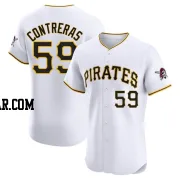 Roansy Contreras Men's Pittsburgh Pirates White Elite Home Jersey