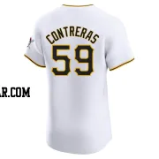 Roansy Contreras Men's Pittsburgh Pirates White Elite Home Jersey