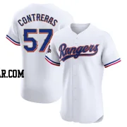 Roansy Contreras Men's Texas Rangers Gold Elite White 2024 Collection Jersey