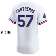 Roansy Contreras Men's Texas Rangers Gold Elite White 2024 Collection Jersey