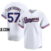 Roansy Contreras Men's Texas Rangers Gold Limited White 2024 Collection Jersey