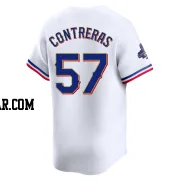 Roansy Contreras Men's Texas Rangers Gold Limited White 2024 Collection Jersey