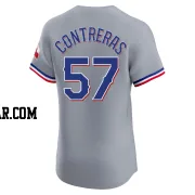 Roansy Contreras Men's Texas Rangers Gray Elite Road Jersey