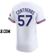 Roansy Contreras Men's Texas Rangers White Elite Home Jersey