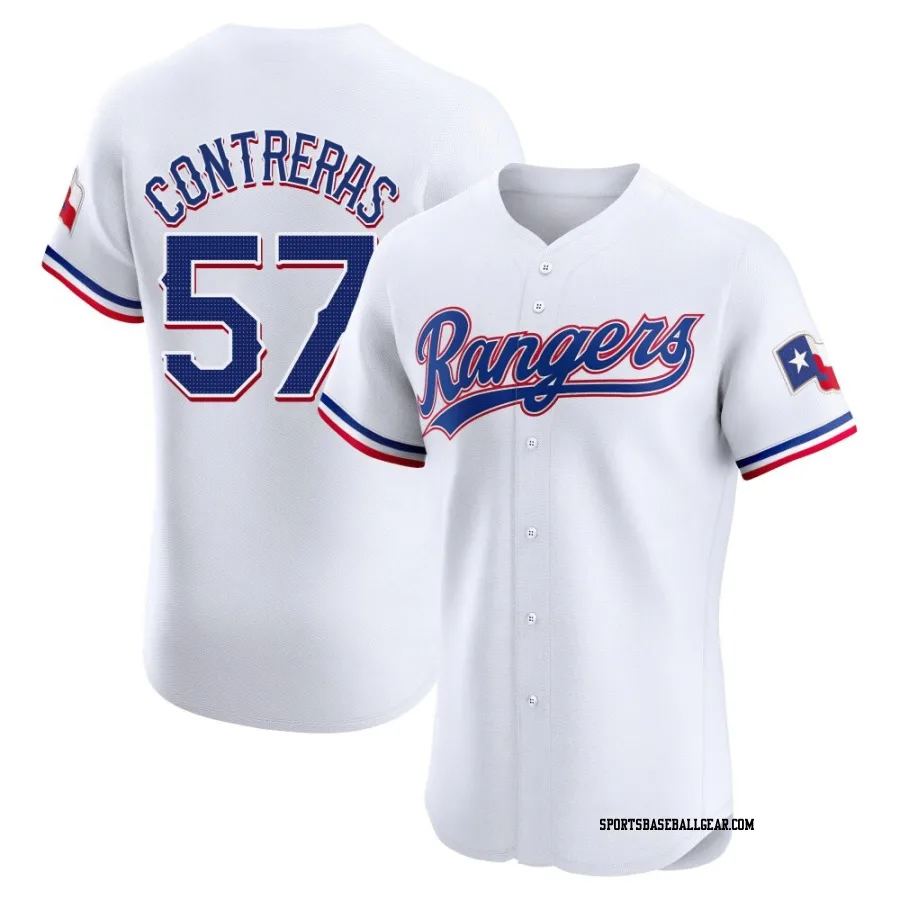 Roansy Contreras Men's Texas Rangers White Elite Home Jersey