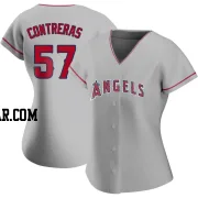 Roansy Contreras Women's Los Angeles Angels Authentic Silver Road Jersey