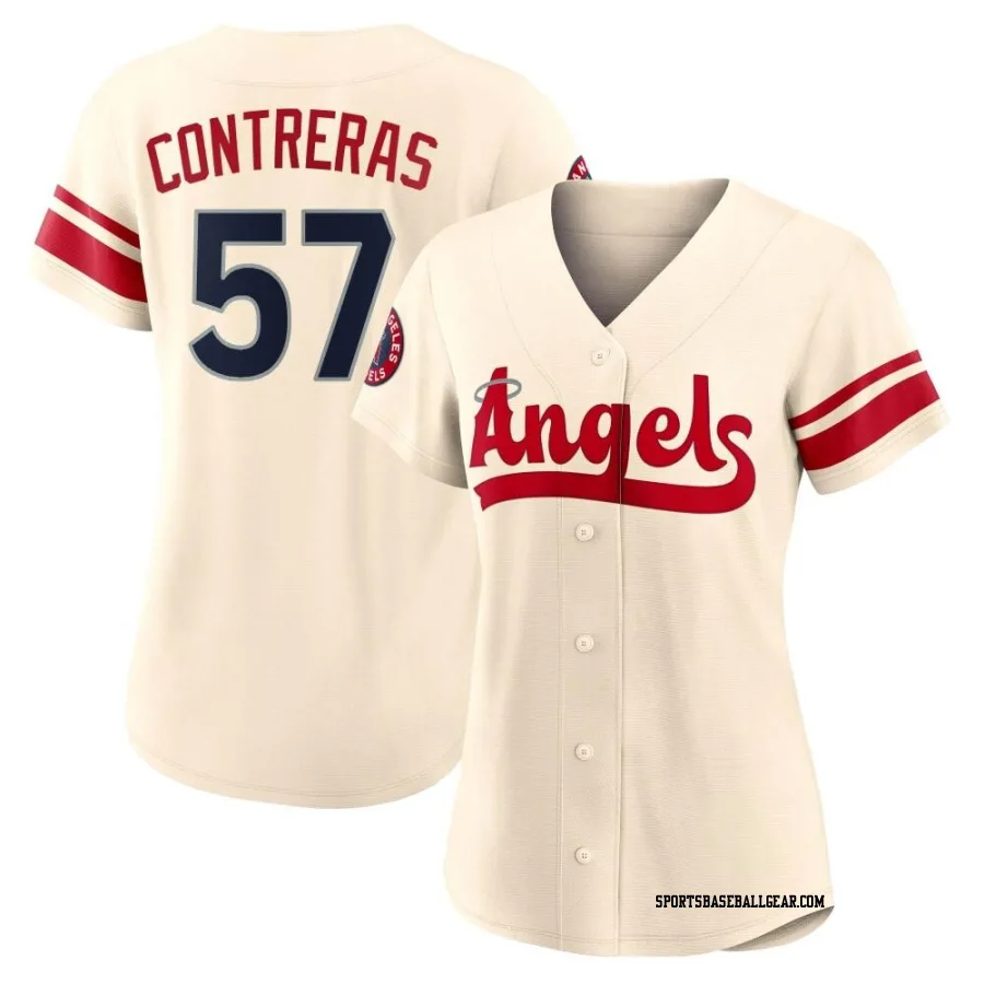 Roansy Contreras Women's Los Angeles Angels Cream Replica 2022 City Connect Jersey