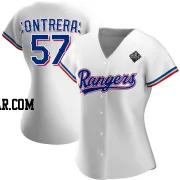 Roansy Contreras Women's Texas Rangers White Authentic Home 2023 World Series Jersey