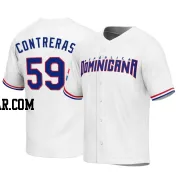 Roansy Contreras Youth Dominican Republic Baseball White Replica 2023 World Baseball Classic Jersey