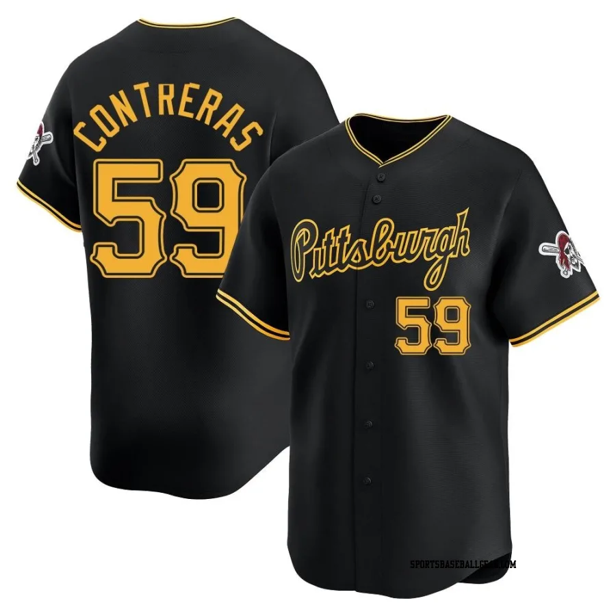 Roansy Contreras Youth Pittsburgh Pirates Black Limited Alternate Jersey