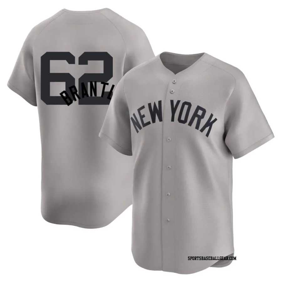 Rob Brantly Men's New York Yankees Gray Limited Away 2nd Jersey