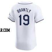 Rob Brantly Men's Tampa Bay Rays White Elite Home Jersey