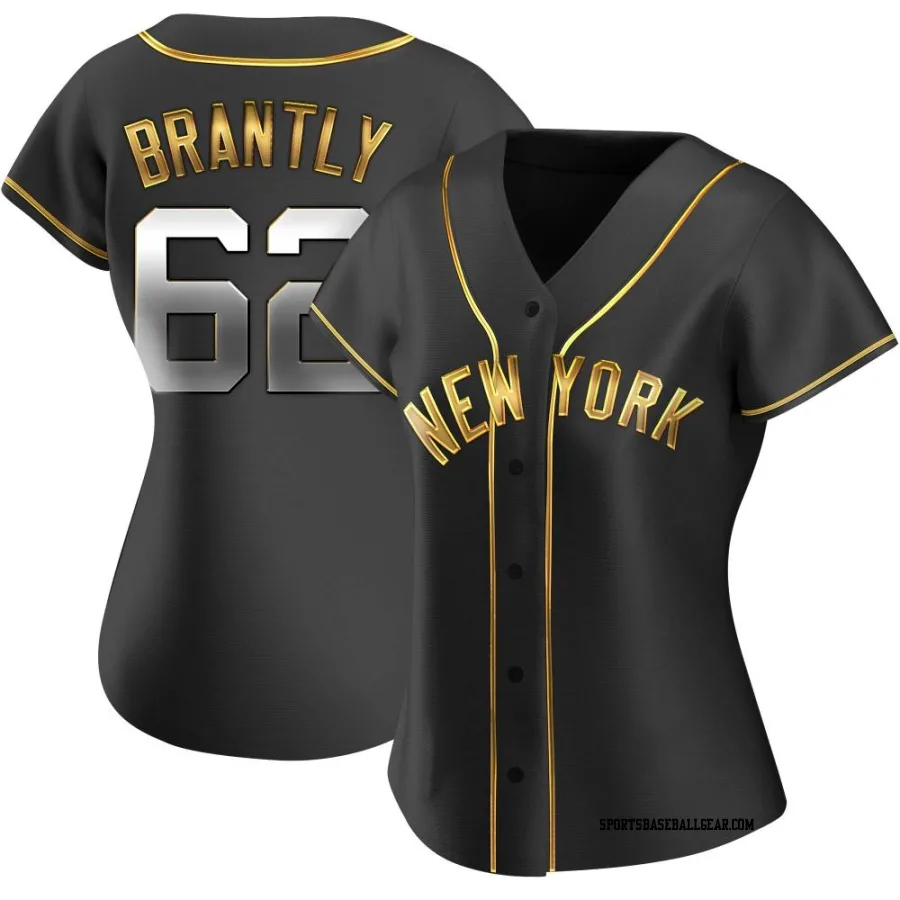 Rob Brantly Women's New York Yankees Black Golden Replica Alternate Jersey