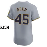 Rob Deer Men's Milwaukee Brewers Gray Elite Road Jersey