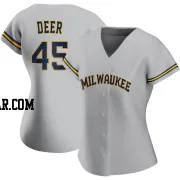 Rob Deer Women's Milwaukee Brewers Gray Authentic Road Jersey