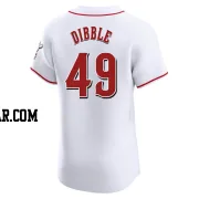 Rob Dibble Men's Cincinnati Reds White Elite Home Jersey