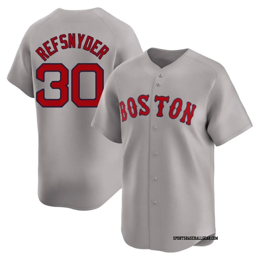 Rob Refsnyder Men's Boston Red Sox Gray Limited Away Jersey