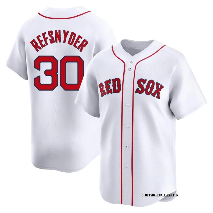 Rob Refsnyder Youth Boston Red Sox White Limited Home Jersey