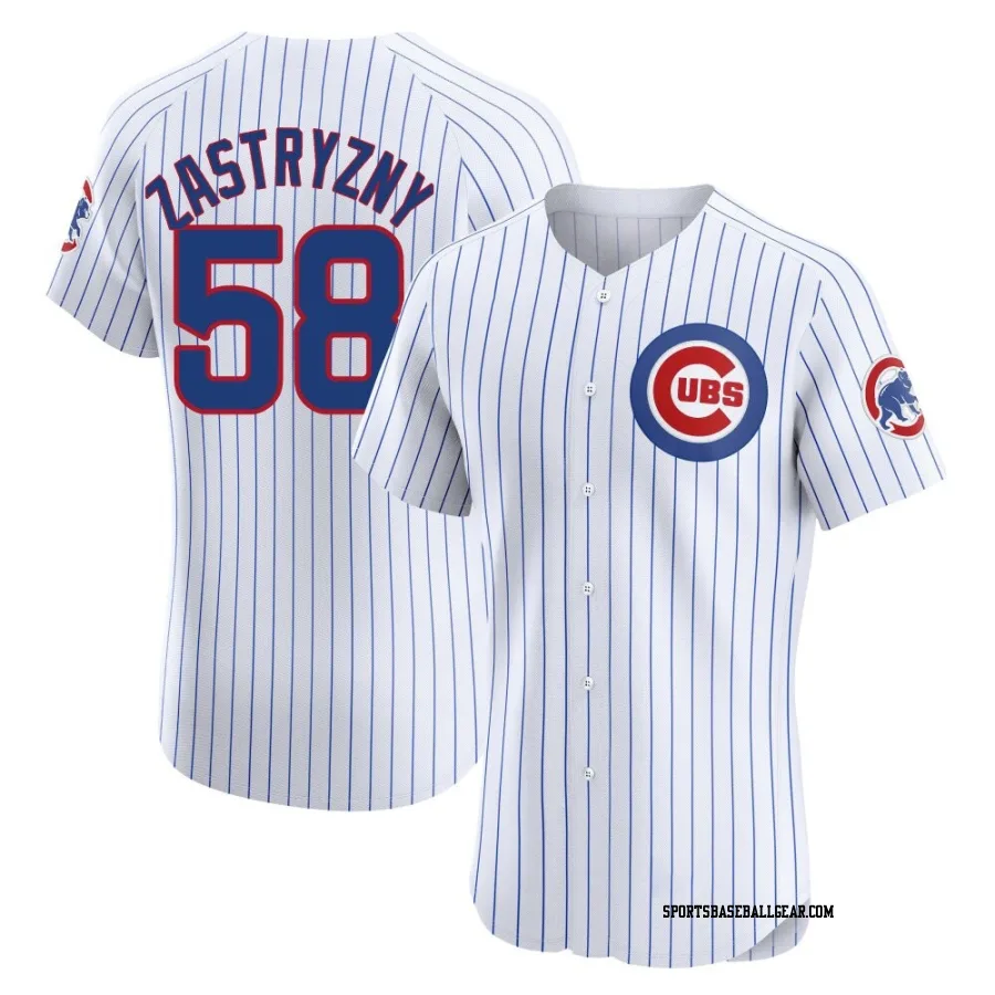 Rob Zastryzny Men's Chicago Cubs White Elite Home Jersey