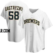 Rob Zastryzny Men's Milwaukee Brewers White Replica Home Jersey