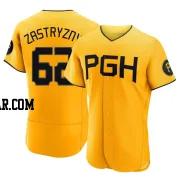 Rob Zastryzny Men's Pittsburgh Pirates Gold Authentic 2023 City Connect Jersey