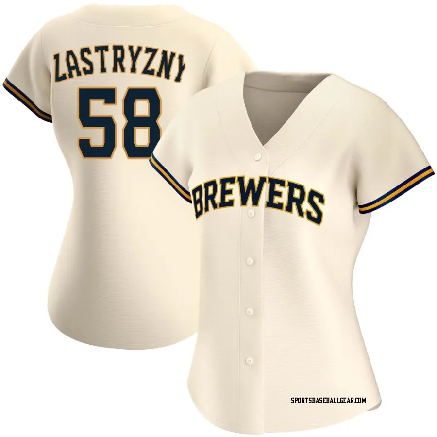 Rob Zastryzny Women's Milwaukee Brewers Cream Replica Home Jersey