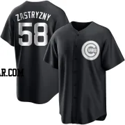 Rob Zastryzny Youth Chicago Cubs Black/White Replica Jersey