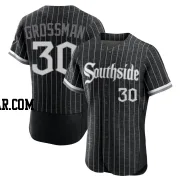 Robbie Grossman Men's Chicago White Sox Black Authentic 2021 City Connect Jersey