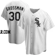 Robbie Grossman Men's Chicago White Sox White Replica Home Jersey