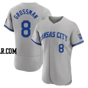 Robbie Grossman Men's Kansas City Royals Gray Authentic 2022 Road Jersey