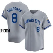 Robbie Grossman Men's Kansas City Royals Gray Limited Away Jersey