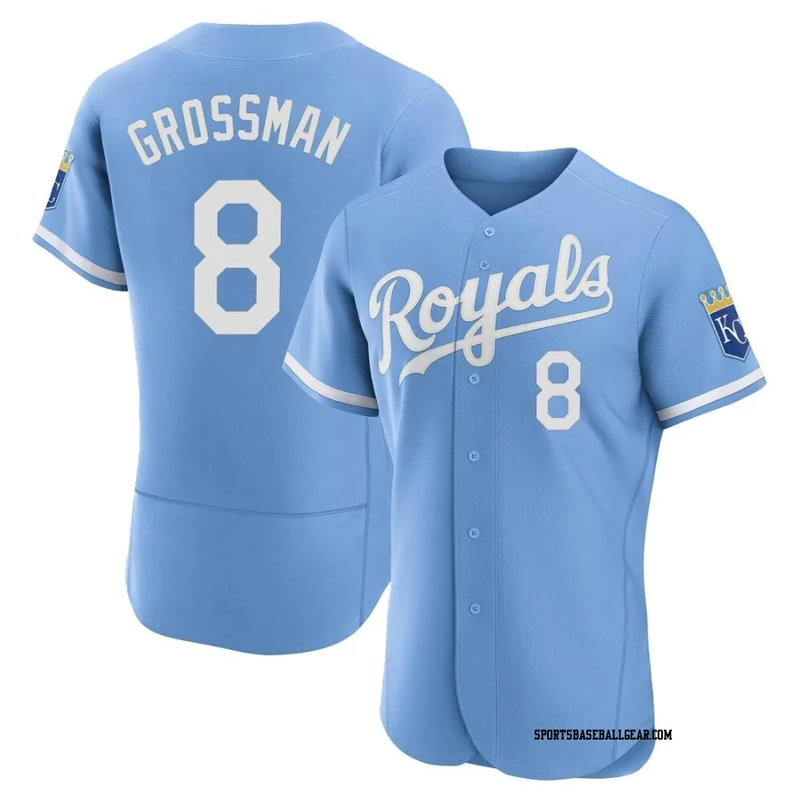 Robbie Grossman Men's Kansas City Royals Light Blue Authentic 2022 Alternate Jersey