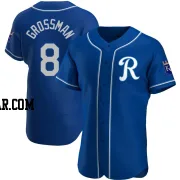 Robbie Grossman Men's Kansas City Royals Royal Authentic Alternate Jersey