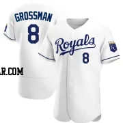 Robbie Grossman Men's Kansas City Royals White Authentic Home Jersey