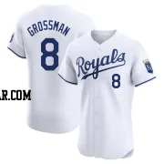 Robbie Grossman Men's Kansas City Royals White Elite Home Jersey