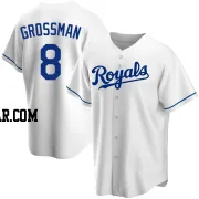 Robbie Grossman Men's Kansas City Royals White Replica Home Jersey