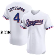 Robbie Grossman Men's Texas Rangers Gold Elite White 2024 Collection Jersey