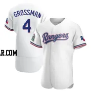 Robbie Grossman Men's Texas Rangers White Authentic Home Jersey