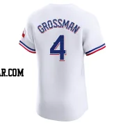 Robbie Grossman Men's Texas Rangers White Elite Home Jersey